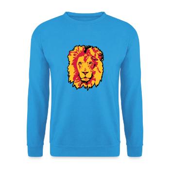 lion - Sweat-shirt Unisexe - bleu mer - Devant - Alina (178cm) & Michal (187cm)