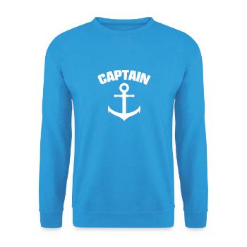 CAPITAINE ANCRE T-SHIRT - Sweat-shirt Unisexe - bleu mer - Devant - Alina (178cm) & Michal (187cm)