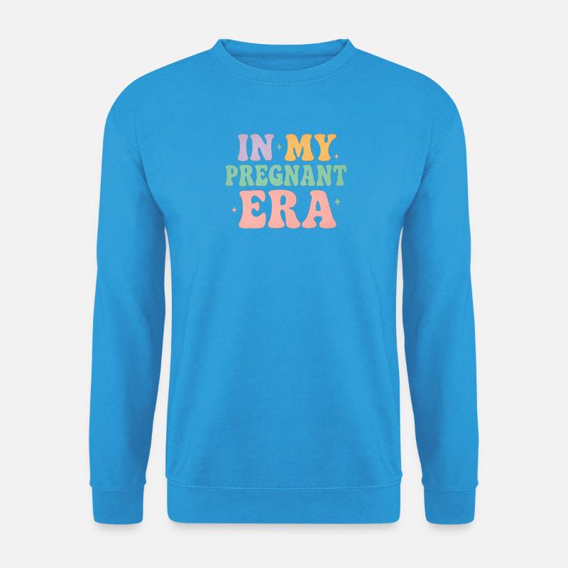 In my pregnant era - Schwangerschaftsankündigung - Unisex Pullover - Meeresblau