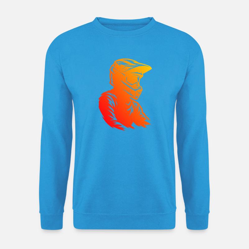 Modernes Motocross Artwork - Unisex Pullover - Meeresblau
