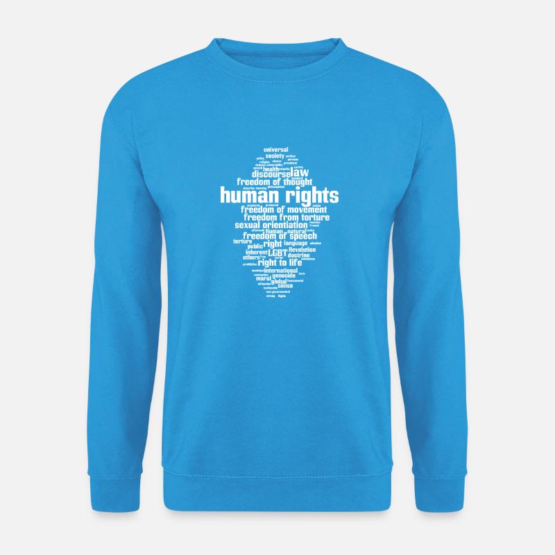 human rights - Unisex Pullover - Meeresblau