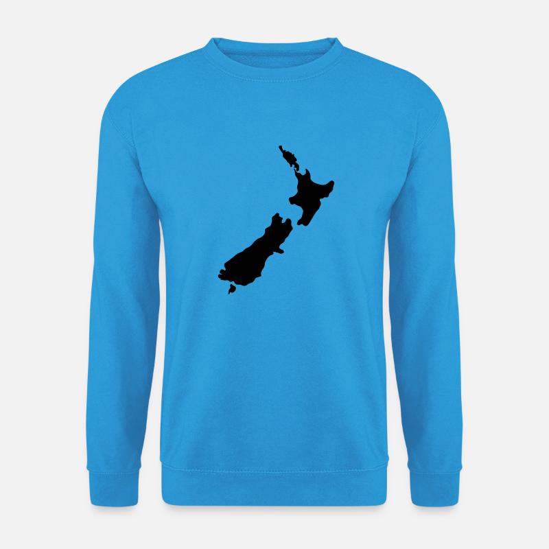 New Zealand Map - Unisex Pullover - Meeresblau