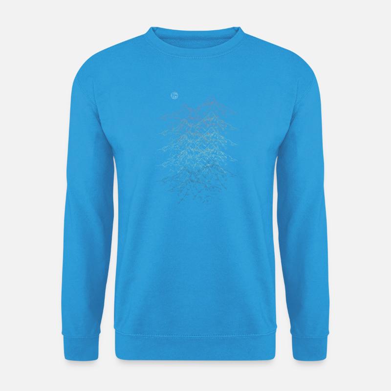 Lebendige Gebirgskette Illustration - Unisex Pullover - Meeresblau