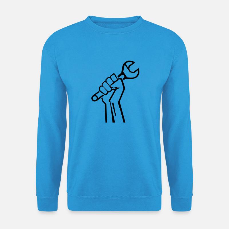handwerker_f1 - Unisex Pullover - Meeresblau