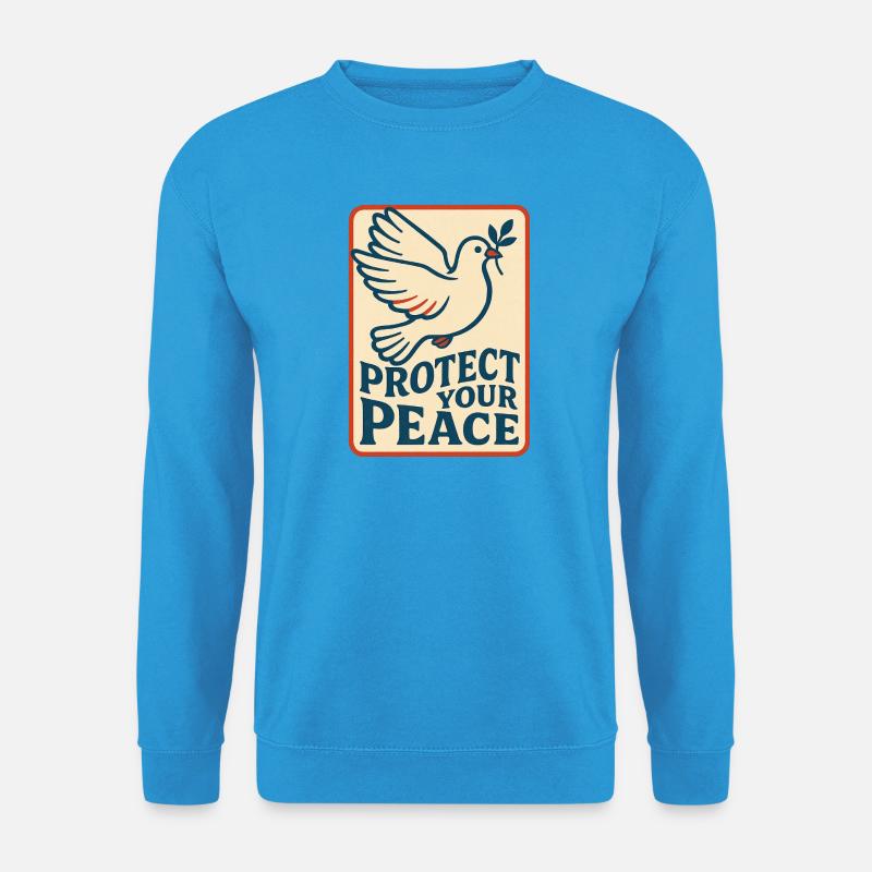 Schützen Sie Ihre Friedenstaube - Unisex Pullover - Meeresblau