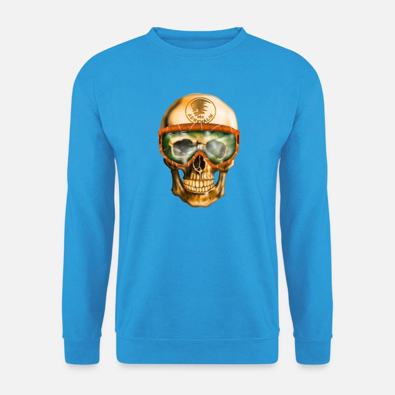 Adrenalin Schädel - Unisex Pullover - Meeresblau