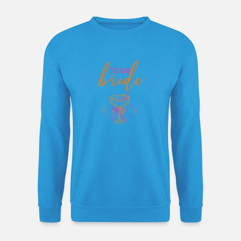 TEAM BRIDE! Cocktailglas mit Schleife - Unisex Pullover - Meeresblau