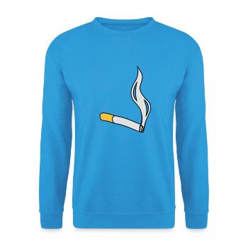cigarette - Unisex Pullover - Meeresblau - Vorne - Alina (178cm) & Michal (187cm)