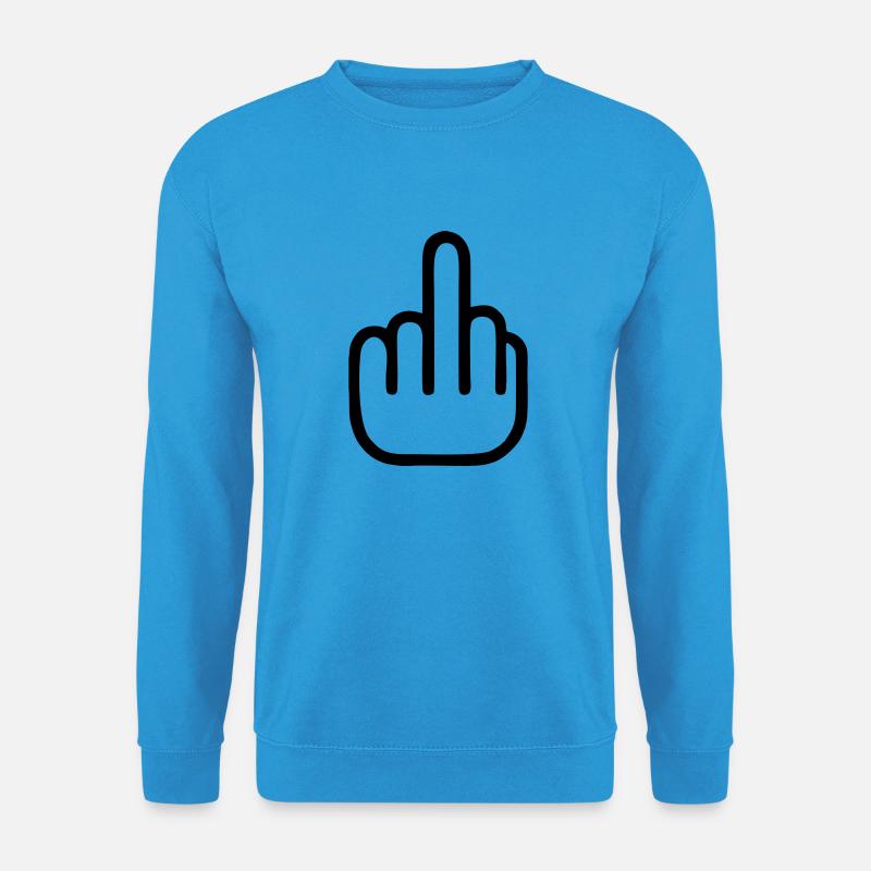 middle finger ★ Mittelfinger - Unisex Pullover - Meeresblau
