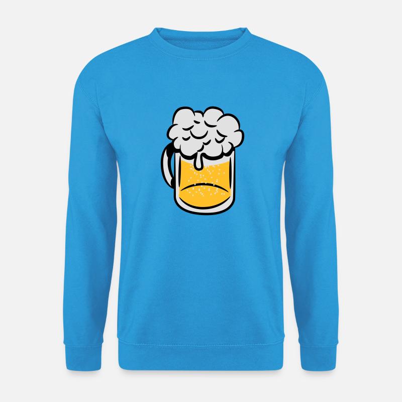 Beer drinking handle - Unisex Sweatshirt - sea blue