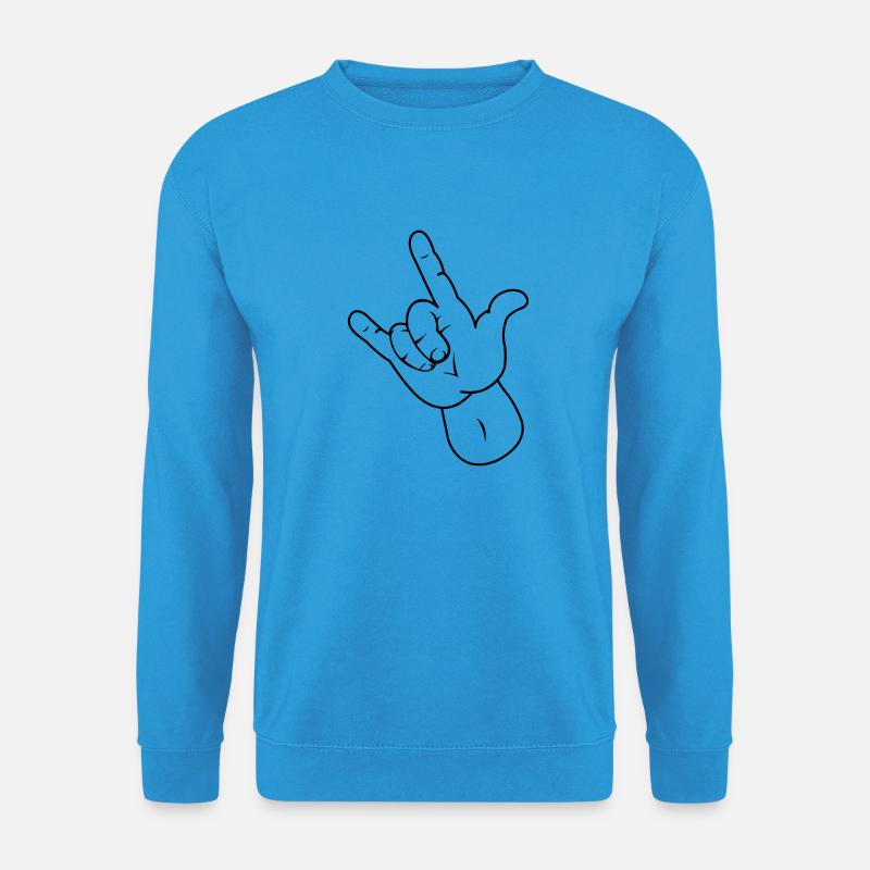 hand - Unisex Pullover - Meeresblau