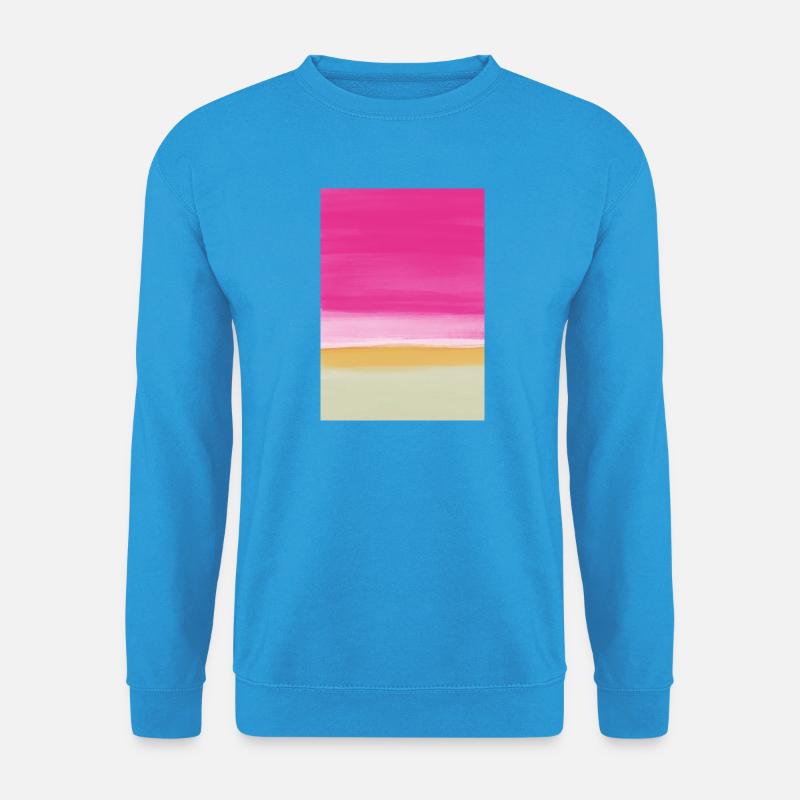Line study pink yellow - Unisex Pullover - Meeresblau