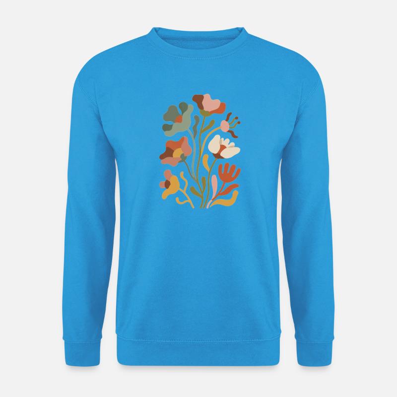 Boho Wildflowers – Blooming Harmony - Unisex Sweatshirt - sea blue