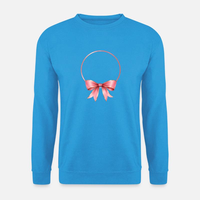 Schleife-Kreis Personalisierbar - Unisex Pullover - Meeresblau