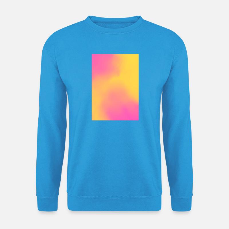 Gradient - yellow pink personalisierbar - Unisex Pullover - Meeresblau