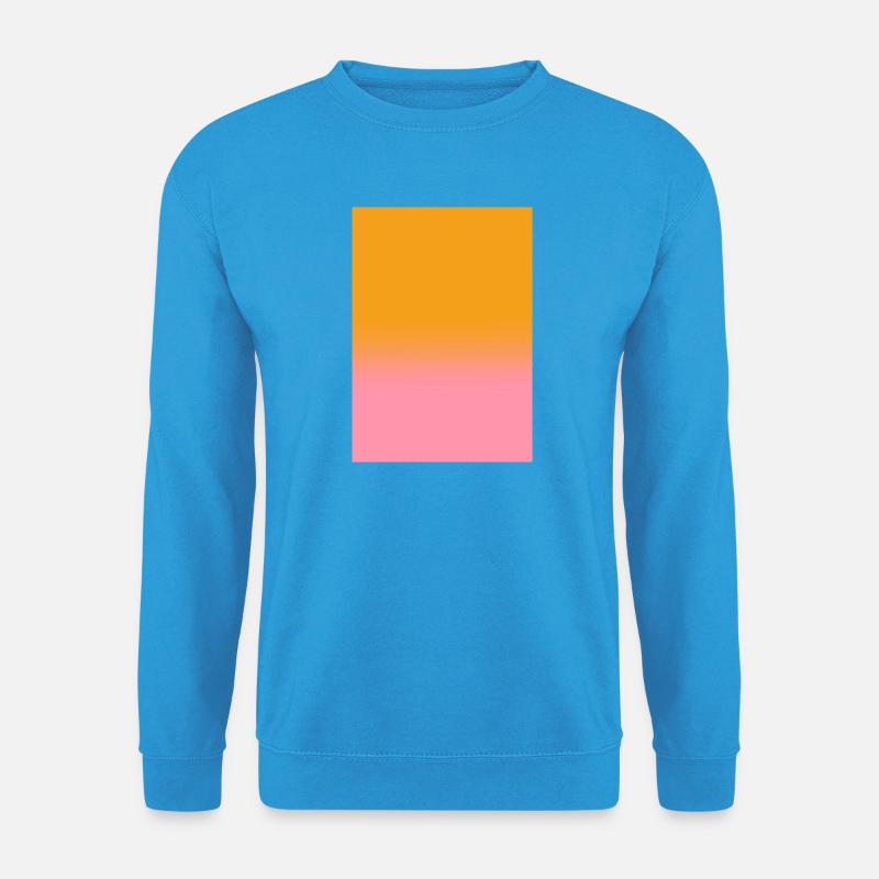 Gradient - orange rosa personalisierbar - Unisex Pullover - Meeresblau