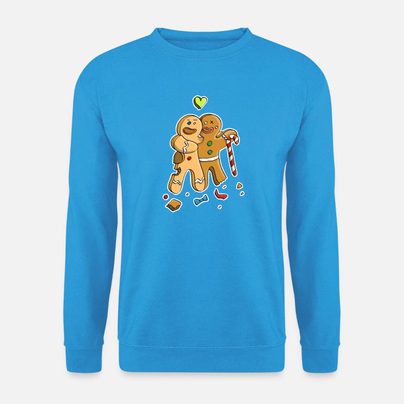 Lebkuchenmann/ Figuren Freundschaft & Streit - Unisex Pullover - Meeresblau