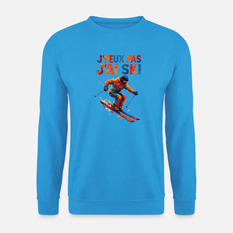 Ich kann nicht Skifahren. - Unisex Pullover - Meeresblau