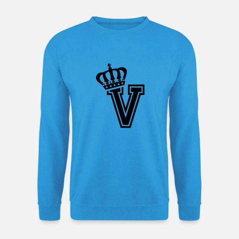 Buchstabe V - Unisex Pullover - Meeresblau