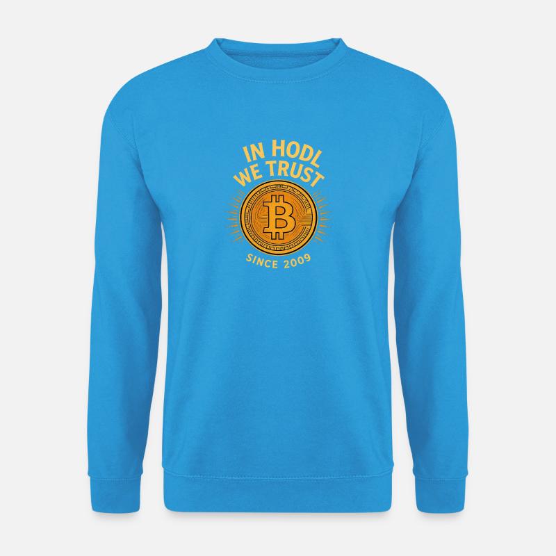 Bitcoin Trust Emblem Design - Unisex Pullover - Meeresblau