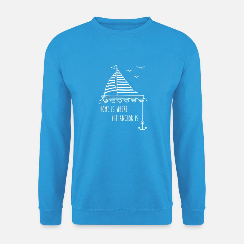 Sailboat Anchor - Unisex Pullover - Meeresblau