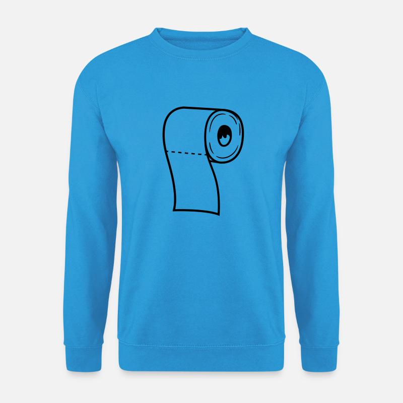rolle toiletten papier klopapier klo toilette wc b - Unisex Pullover - Meeresblau