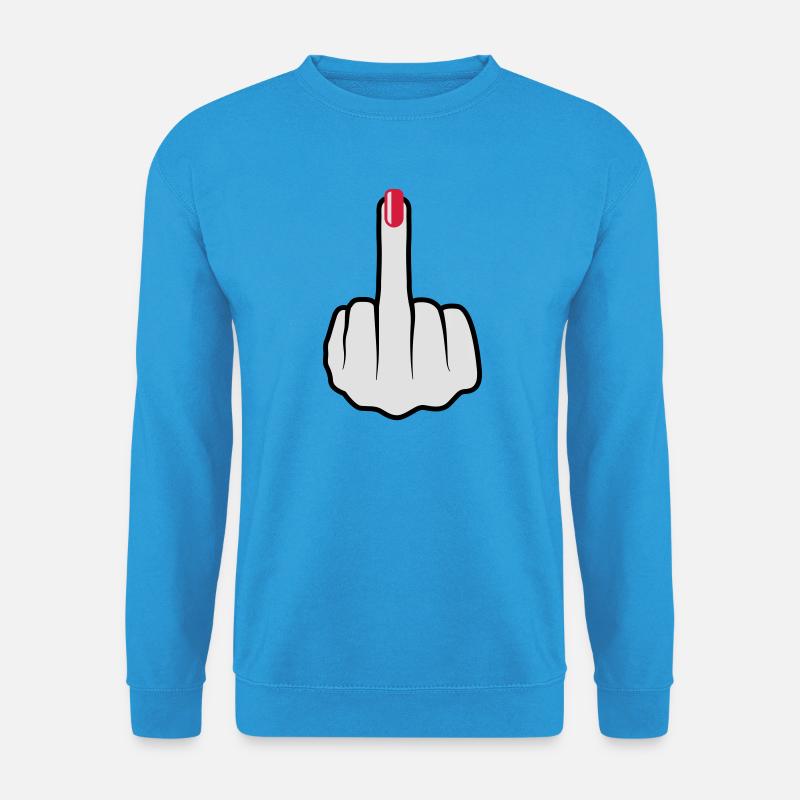 Frauen Mittelfinger Nagellack - Unisex Pullover - Meeresblau