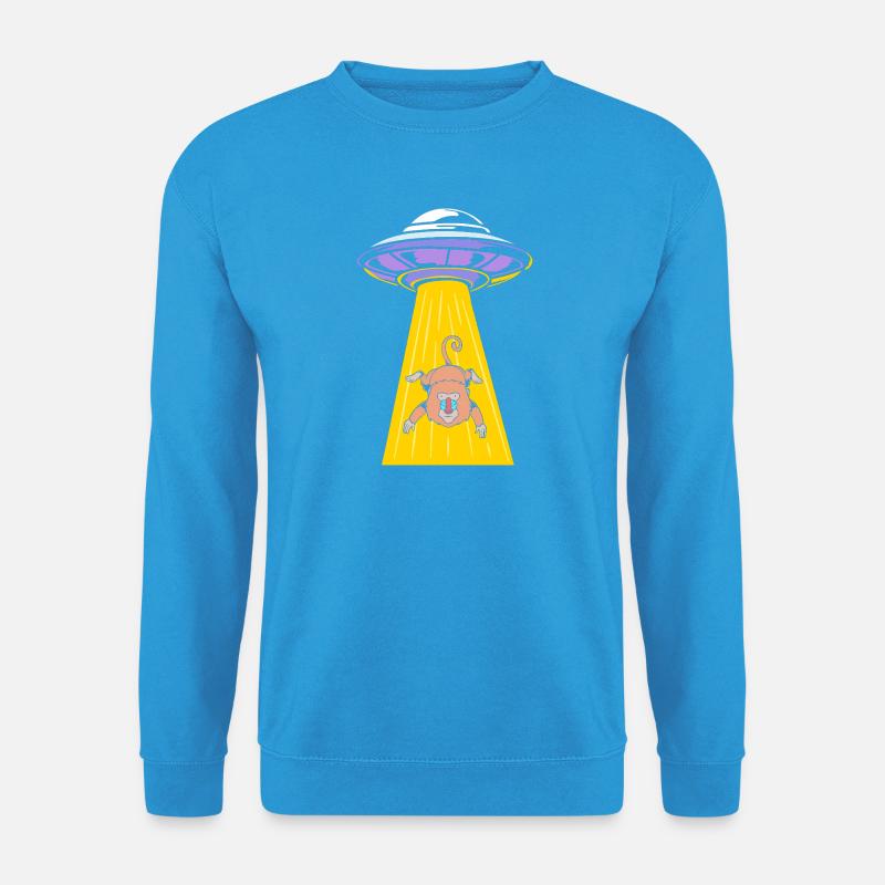 Pavian Primat Affe Affen Baboon - Unisex Pullover - Meeresblau