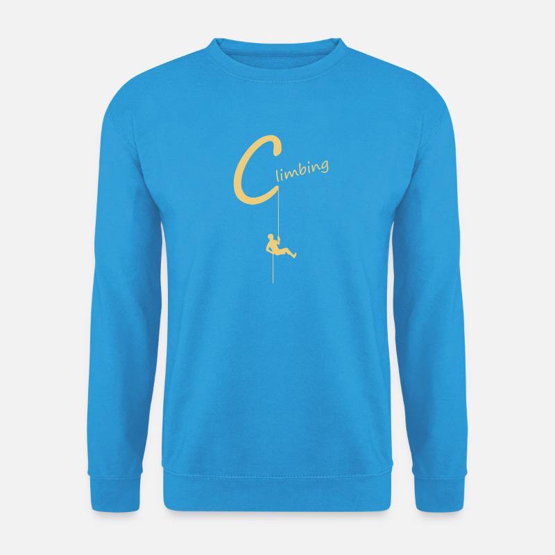 Kletter-C in Gold - Unisex Pullover - Meeresblau