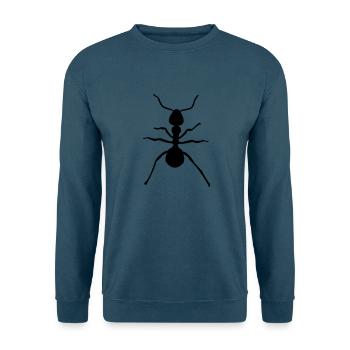 Ameise - Unisex Pullover - Meeresblau - Vorne - Alina (178cm) & Michal (187cm)