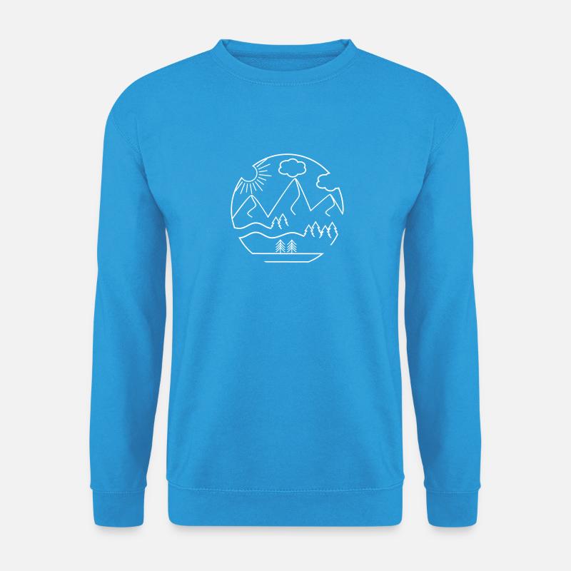 Berge - Unisex Pullover - Meeresblau