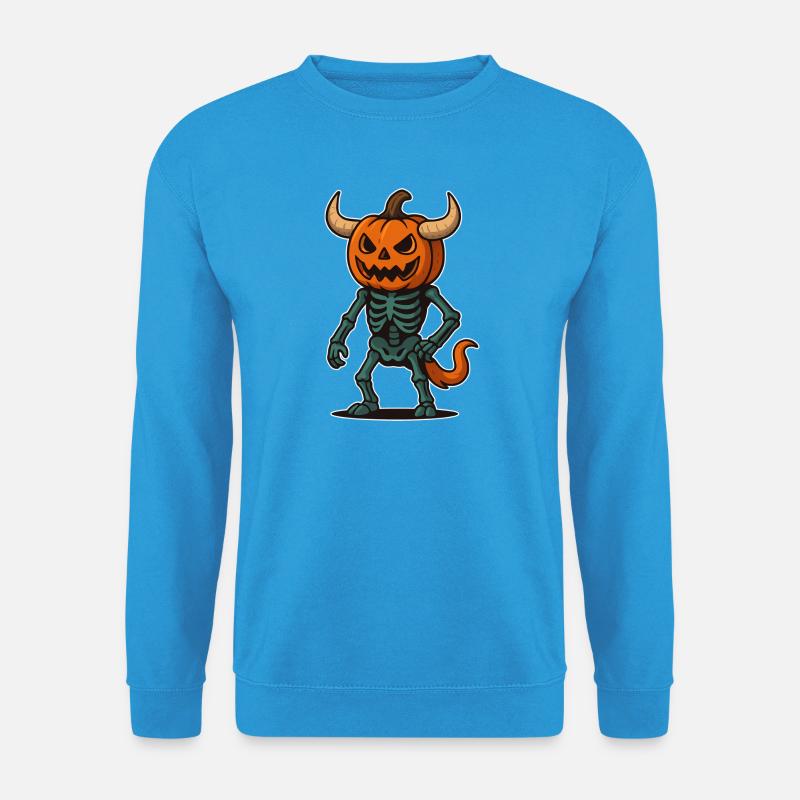 Pumpkin Skeleton Warrior - Unisex Sweatshirt - sea blue
