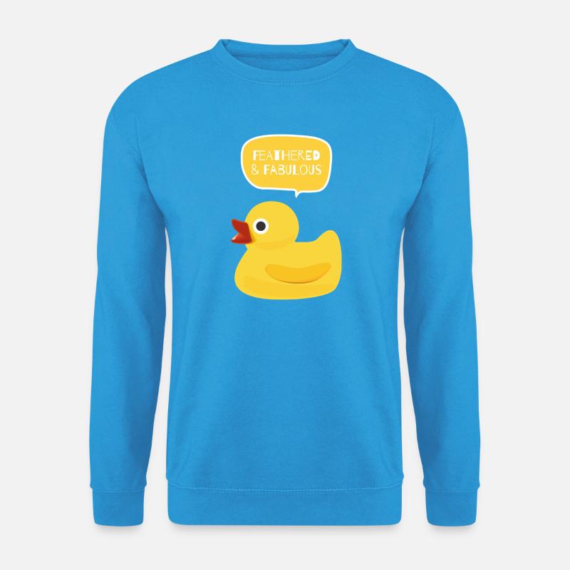 Gefiedertes & fabelhaftes Entendesign - Unisex Pullover - Meeresblau