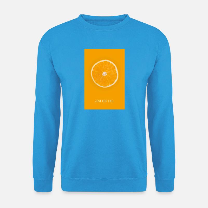 Orange  Zest for Life - Unisex Pullover - Meeresblau