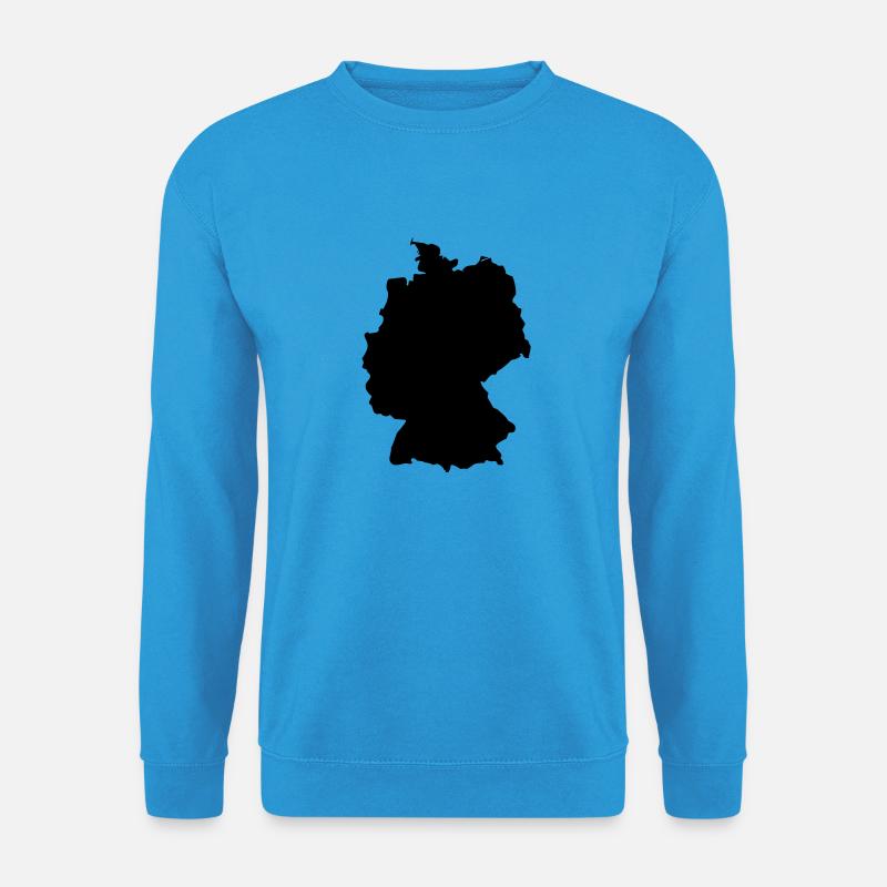 Deutschland - Karte - Landkarte - Unisex Pullover - Meeresblau