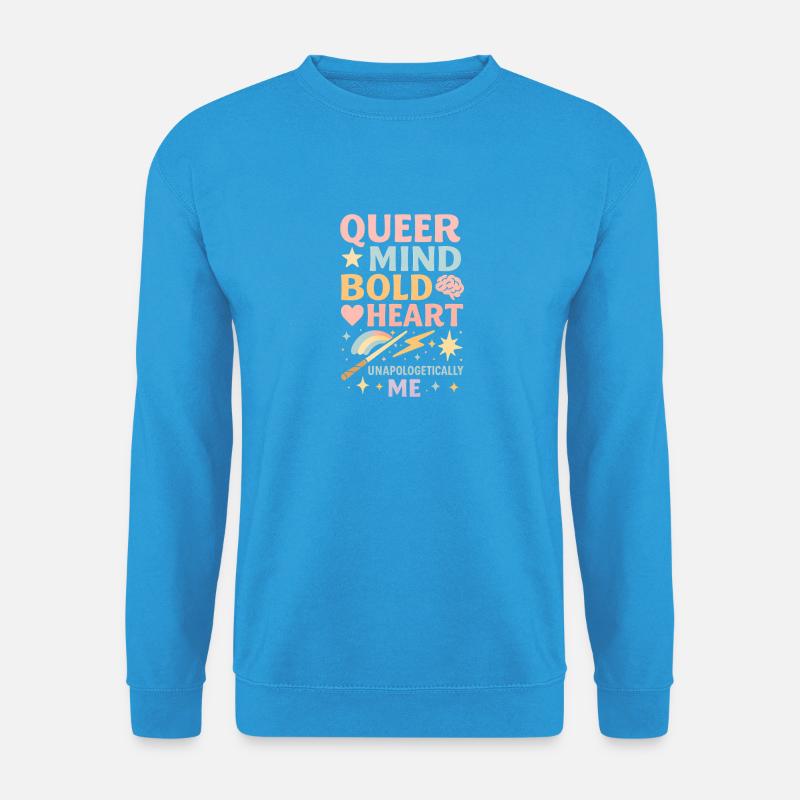 Queer Mind Bold Heart - Unisex Pullover - Meeresblau