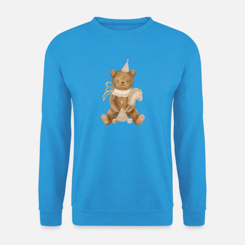 Teddybär Geburtstagsfeier - Unisex Pullover - Meeresblau