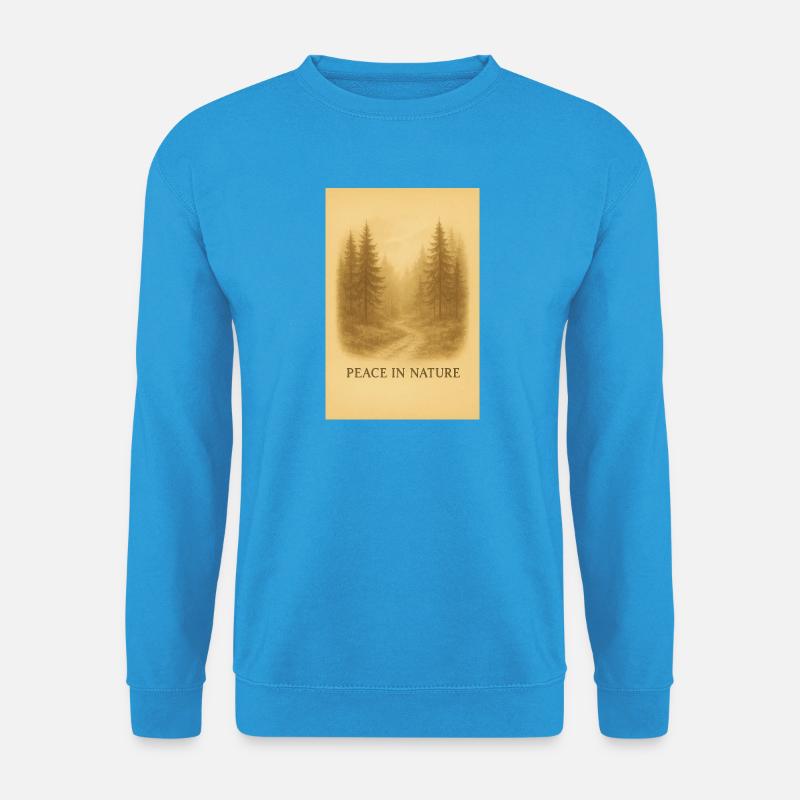 Ruhe im Waldweg - Unisex Pullover - Meeresblau