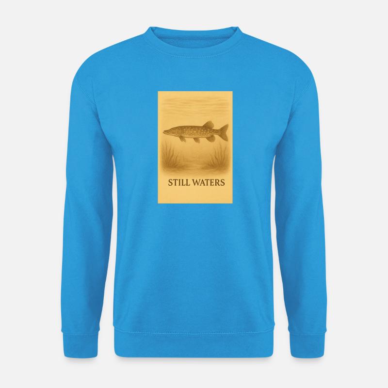 Still Waters Fish Illustration - Unisex Pullover - Meeresblau