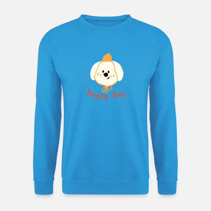Happy Day liebenswerter Hund  - Unisex Pullover - Meeresblau