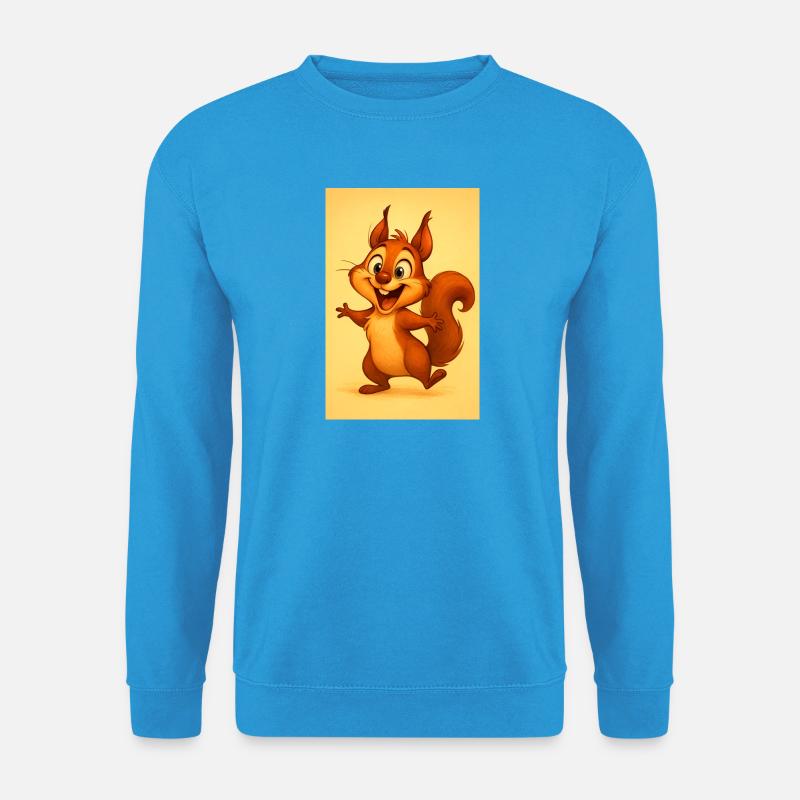 Sonneniges, verspieltes Eichhörnchen - Unisex Pullover - Meeresblau