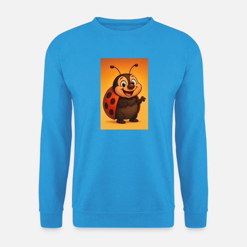 Lachende Marienkäfer bei Sonnenuntergang - Unisex Pullover - Meeresblau