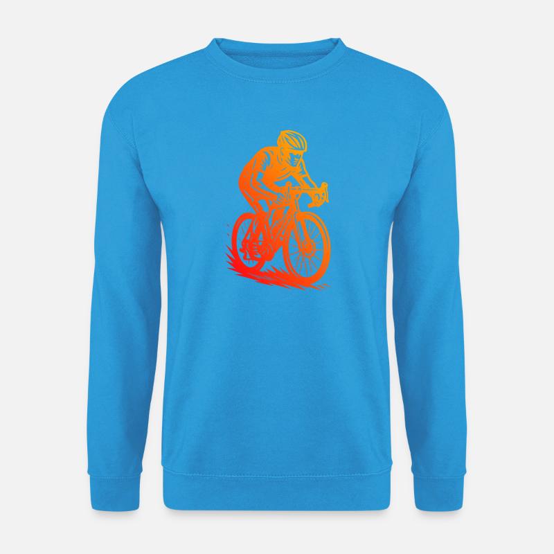 Modernes Roadbike Artwork - Unisex Pullover - Meeresblau