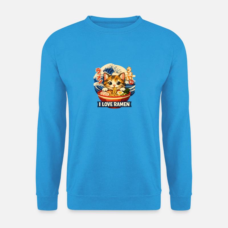 Ramen Katze - Unisex Pullover - Meeresblau