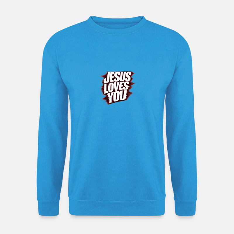 Jesus loves you - Unisex Pullover - Meeresblau
