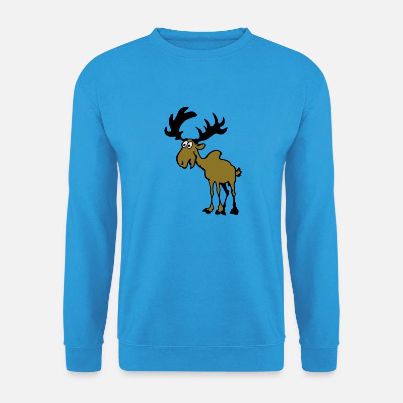 Elch - Unisex Pullover - Meeresblau