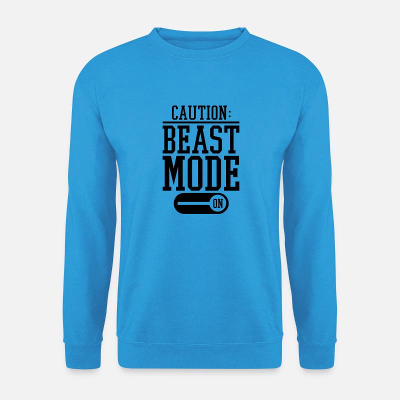 caution_beast_mode_on_f1 - Unisex Pullover - Meeresblau