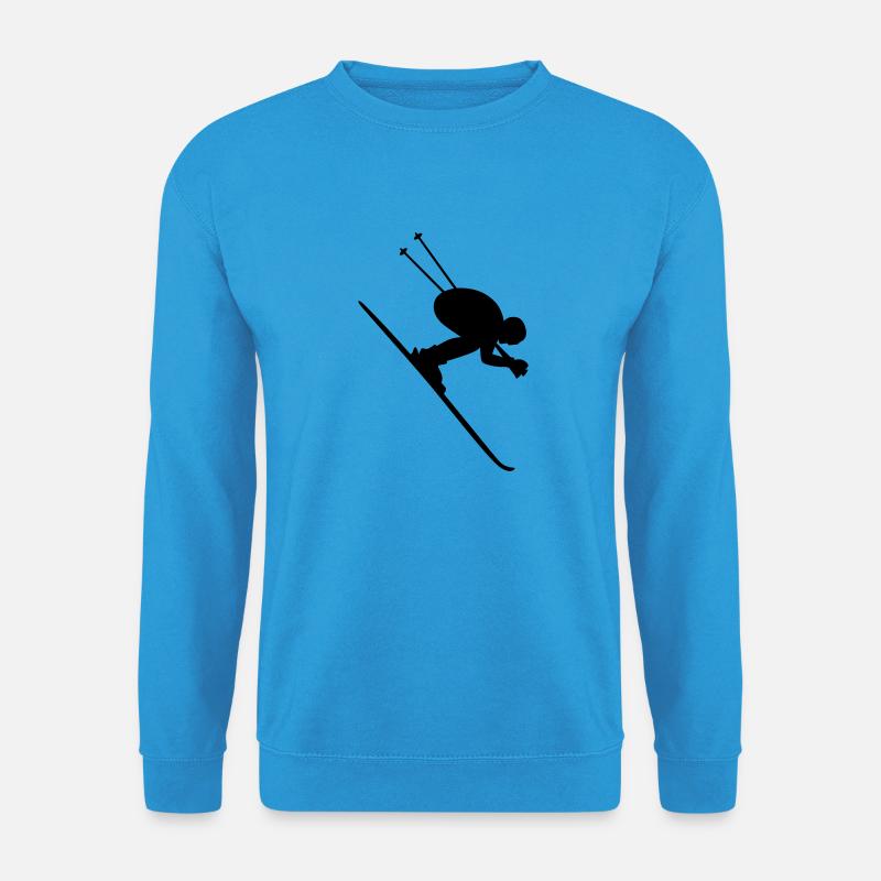 Skifahrer Downhill - Unisex Pullover - Meeresblau