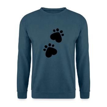 Paws - Unisex Sweatshirt - sea blue - Front - Alina (178cm) & Michal (187cm)