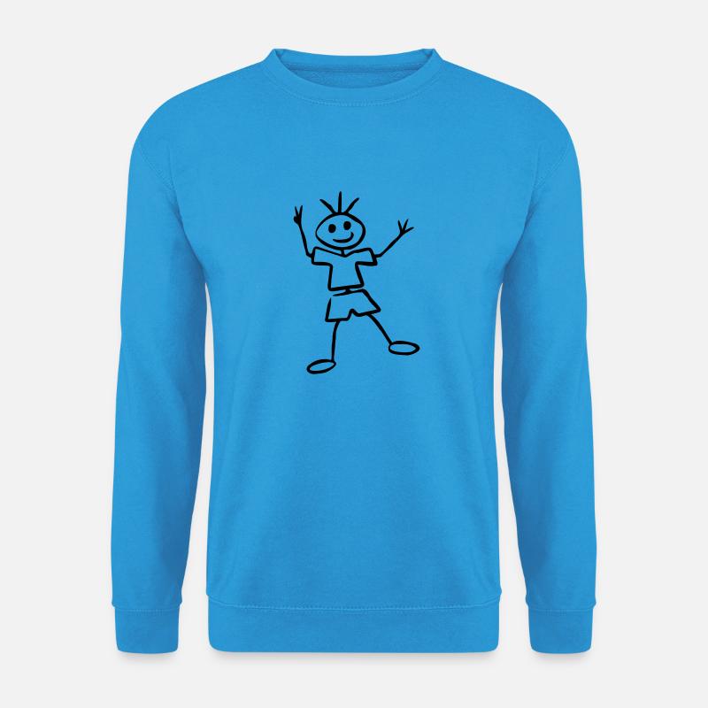 Strichmännchen - Unisex Pullover - Meeresblau